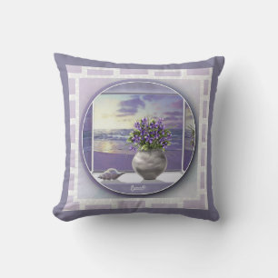 Coussin violettes dans un bocal de lune