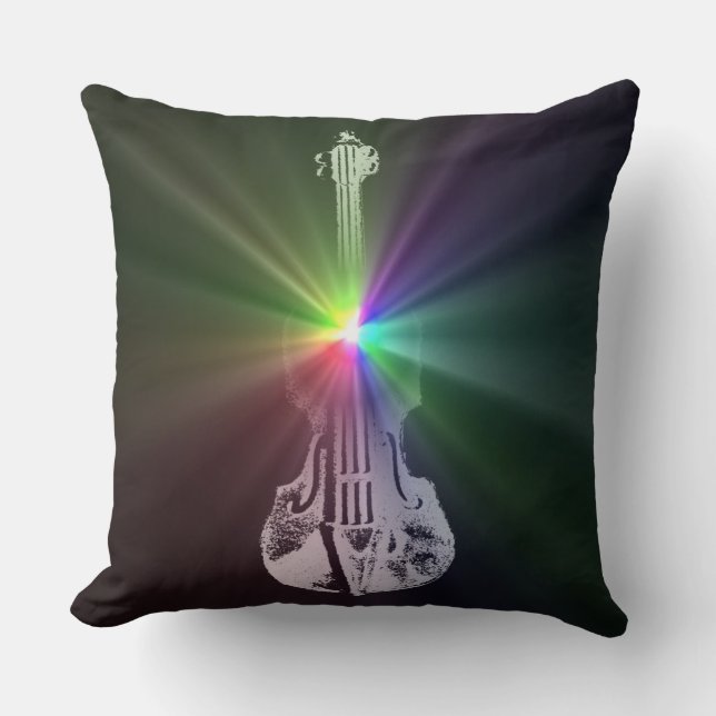 Coussin Violon d'arc-en-ciel (Recto)