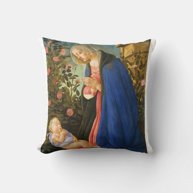 COUSSIN VIRGIN ADORER DORMIR CHRIST ENFANT (Recto)