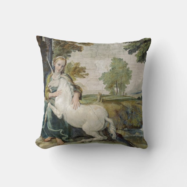 Coussin Virgin & Unicorn par Domenichino Crca 1604 - 1605 (Recto)