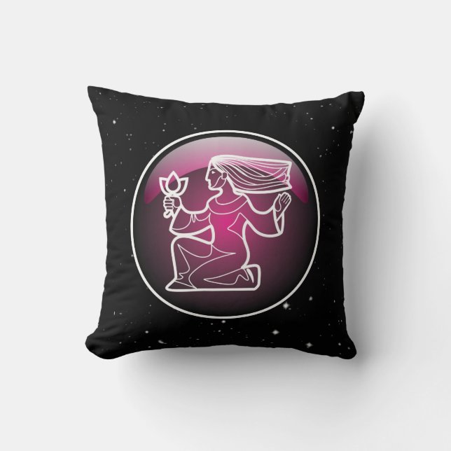 Coussin Virgo violet Zodiac (Recto)