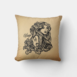 Coussin Virgo Zodiac - Antique Look