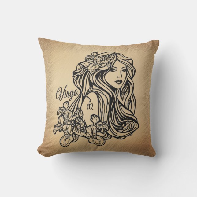 Coussin Virgo Zodiac - Antique Look (Recto)