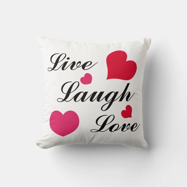 Coussin Vis, Rires, Amour (Recto)