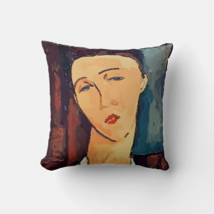 Coussin Visage Abstrait Dans L'Oreiller Brown