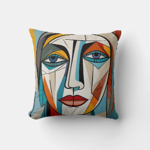 Coussin Visage coloré Abstrait