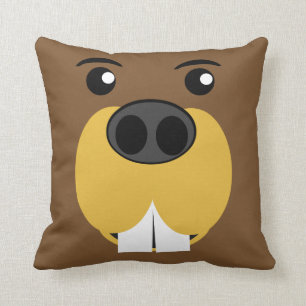 Coussin Visage de castor