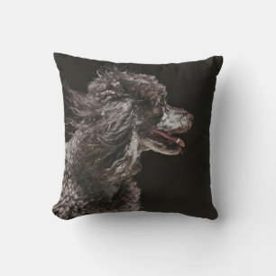 Coussin Visage de Chien Caniche Mignon Sourire Souriant
