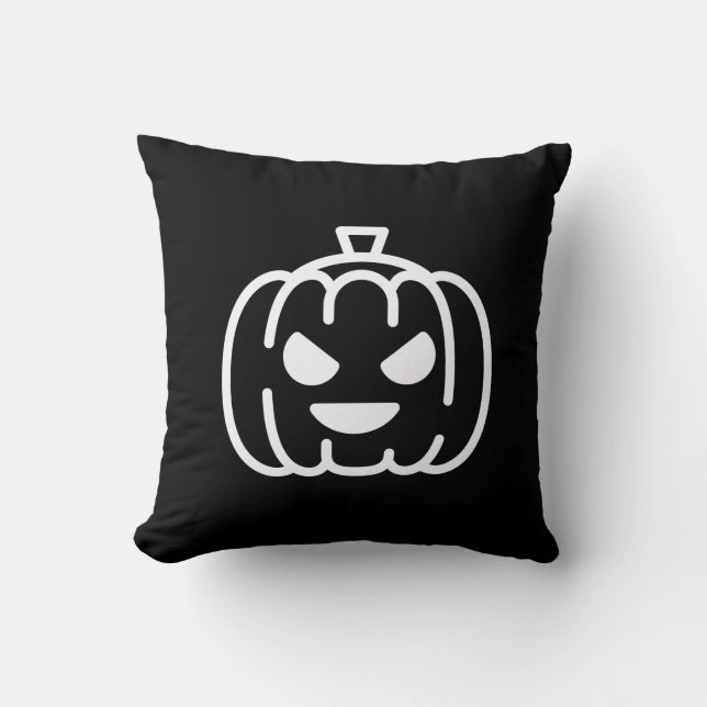 Coussin Visage de citrouille (Recto)