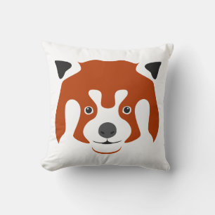 COUSSIN VISAGE DE PANDA ROUX