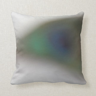 Coussin Visage de paon d'abrégé sur contemporain du © P