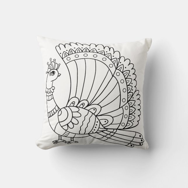 Coussin Visage de Tigre Kawaii (Recto)