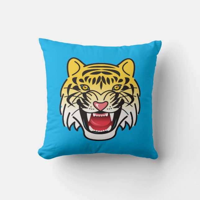 Coussin Visage de Tigre Souriant Art-21876 (Recto)
