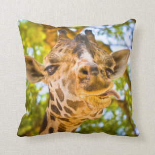 Coussin Visage drôle de girafe