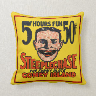Coussin Visage drôle vintage de Coney Island