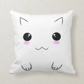 Coussin Visage et empreintes de pattes mignons de chaton
