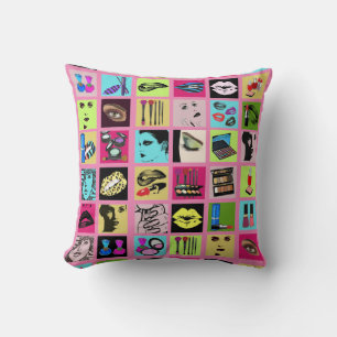 Coussin visage femme maquillage beauté cosmétique collage