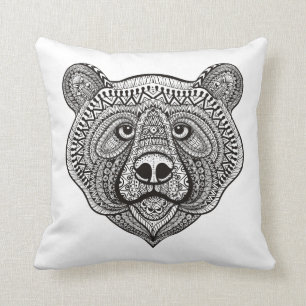 Coussin Visage inspiré d'ours