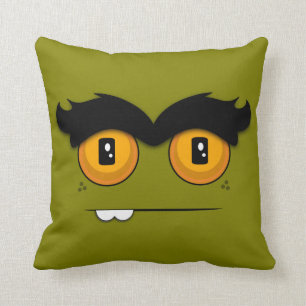 Coussin Visage mignon de monstre d'Unibrow de bande