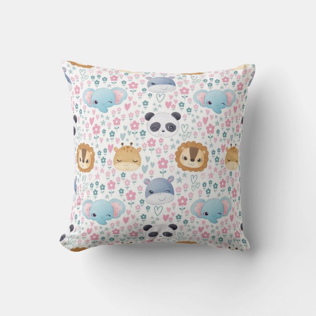 Coussin Visages adorables des animaux (Recto)