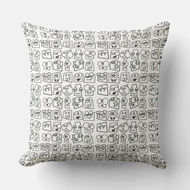 Coussin Visages drôles (Recto)