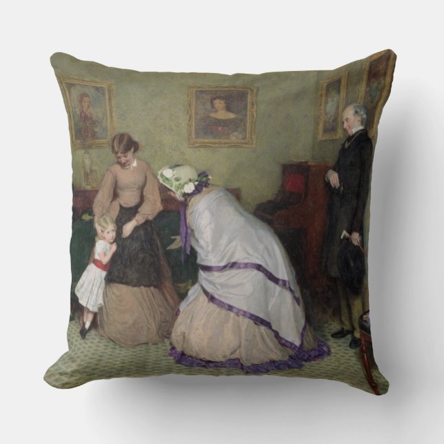 Coussin Visages étranges (la semaine et bodycolour sur le (Recto)