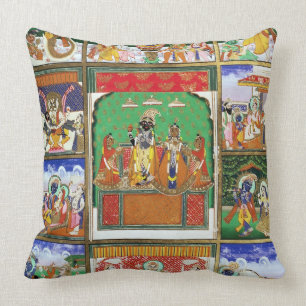 Coussin Vishnu au centre de ses dix avatars, Jaipur, R
