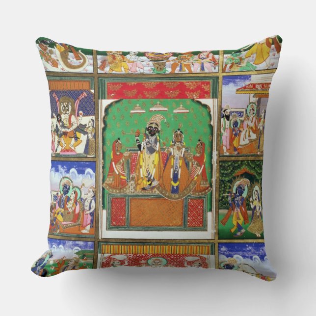 Coussin Vishnu au centre de ses dix avatars, Jaipur, R (Recto)
