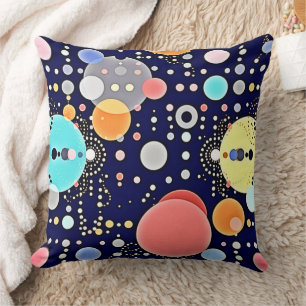Coussin Vision de l'univers à bulles joyeuses