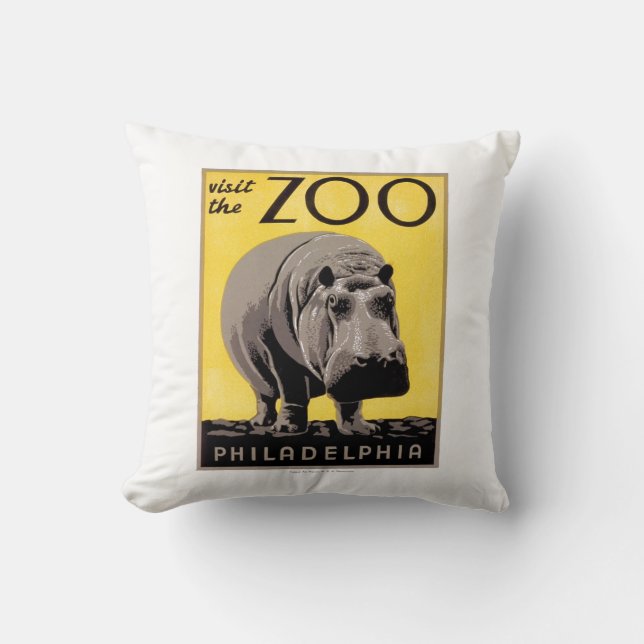 Coussin Visiter Le Zoo (Recto)