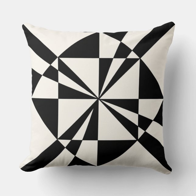Coussin Visual Pull | Modern Throw Pillow (Recto)