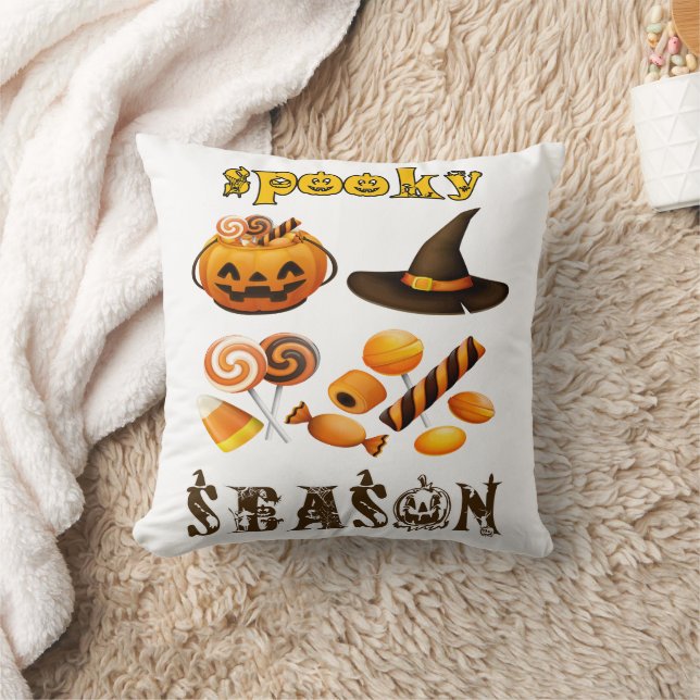 Coussin visuel de la saison effrayante, Joyeux Halloween  (Couverture)