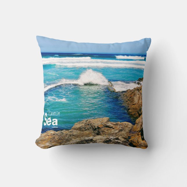 Coussin Vitamine Mer surf et vagues (Recto)