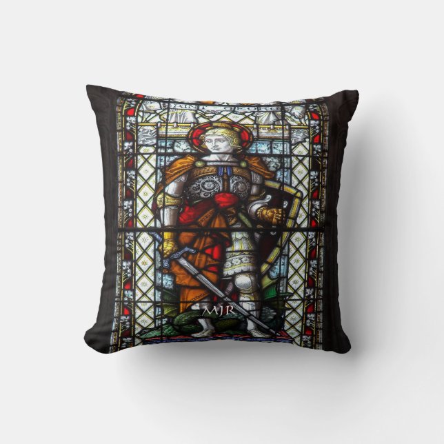 Coussin Vitrail de St George - Monogram (Recto)