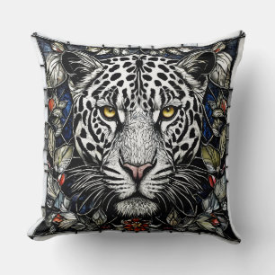 Coussin Vitrail léopard
