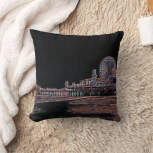 Coussin Vitrail noir Père Noël Monica Pier