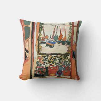 Coussin Vitre Abstraite et verre à vin