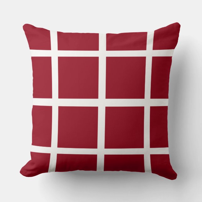 Coussin Vitre blanche des jours d'école rouges (Recto)