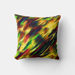 Coussin Vitré du rouge au jaune, un peu vert