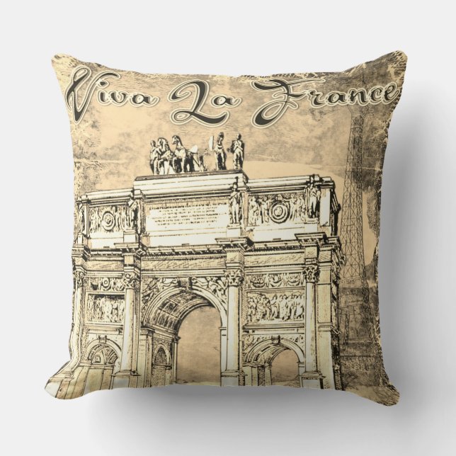 Coussin Viva La France Jetez L'Oreiller (Recto)