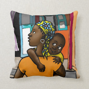 Coussin Vivats Haïti - conception faite sur commande de