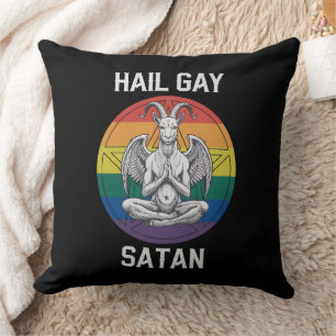 Coussin Vive Gay Satan Drôle Gothique Gothique Chèvre LGBT