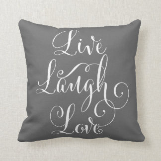 Coussin Vivent le carreau d'amour de rire - charbon de