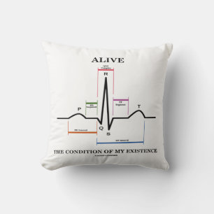 Coussin Vivez La Condition De Mon Existence (ECG/EKG)