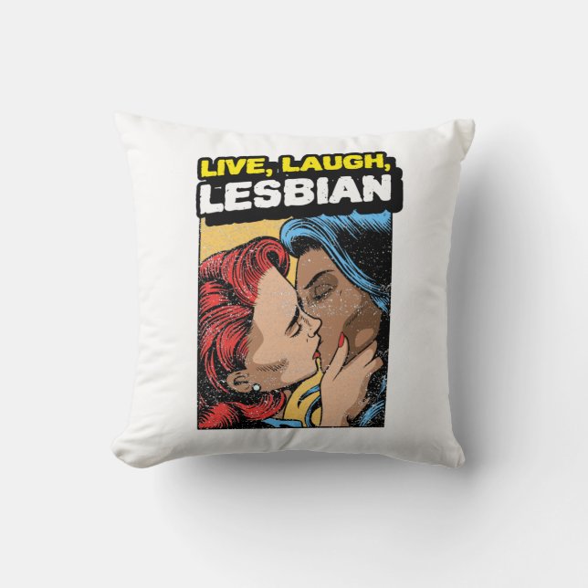 Coussin Vivez Riez Lesbienne (Recto)