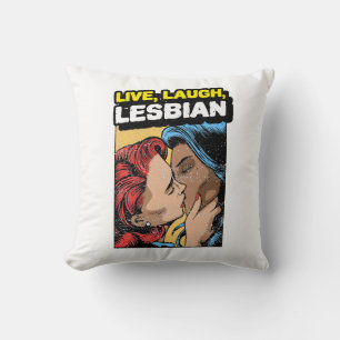Coussin Vivez Riez Lesbienne