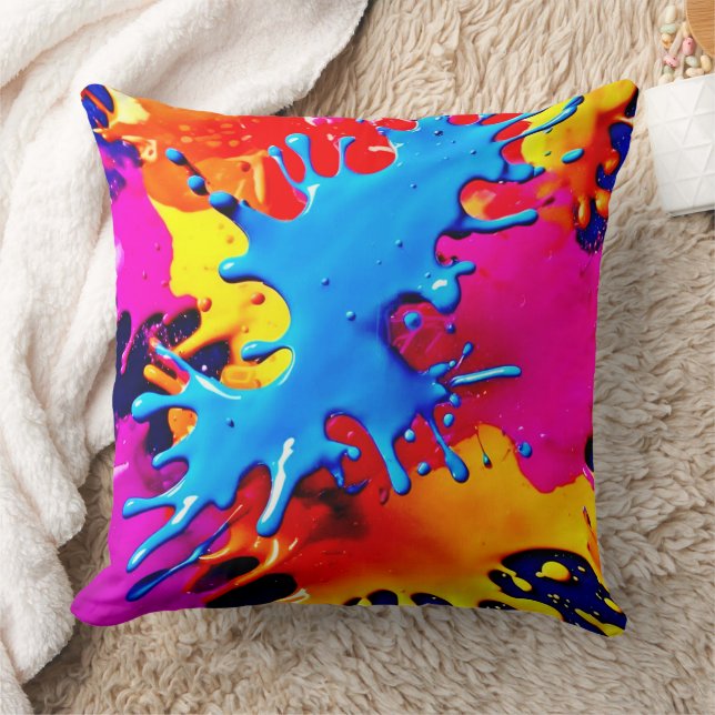 Coussin Vivid Color Splash Art (Couverture)