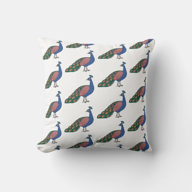 Coussin Vivid Humble Paon  (Recto)
