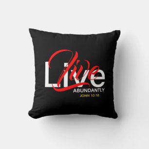 Coussin Vivre Abondamment John 10:10 Abondant Scatter de v
