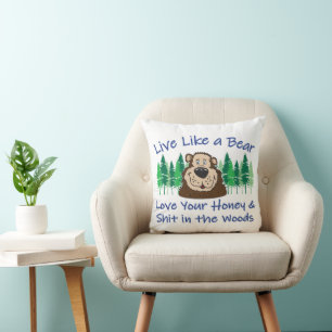 Coussin Vivre comme un ours